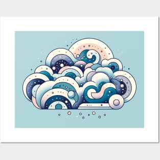 Serenity Swirls - Soft Colored Cloud Posters and Art